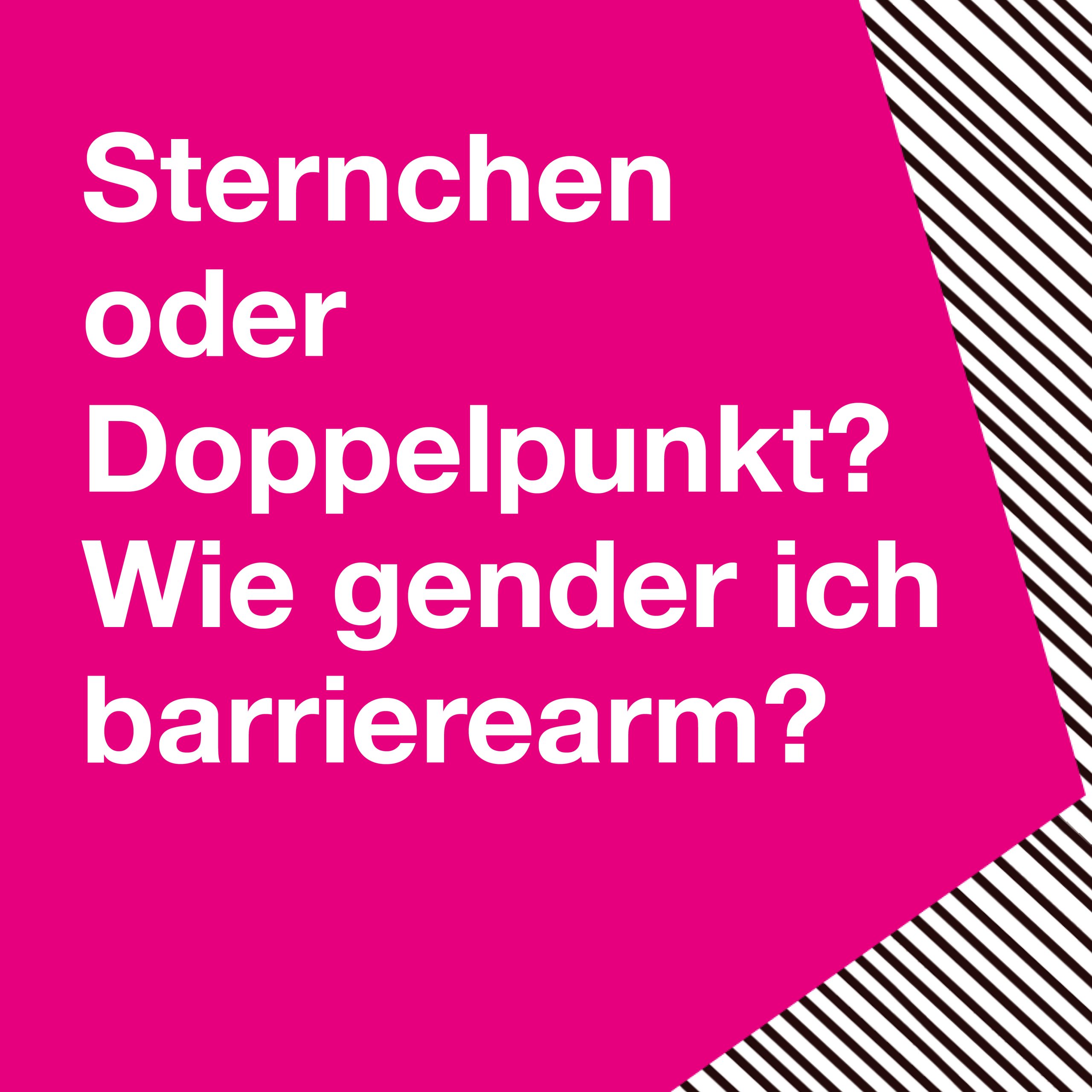 Klicken und mehr zum barrierearmen Gendern erfahren